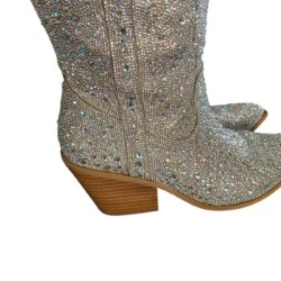 Hey Girl by Corkys Glitzy Rhinestone Western Boots 10 - Picture 6 of 8